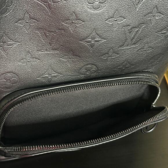 LOUIS VUITTON Racer Slingbag Backpack Monogram Shadow Leather Black - Picture 13 of 15